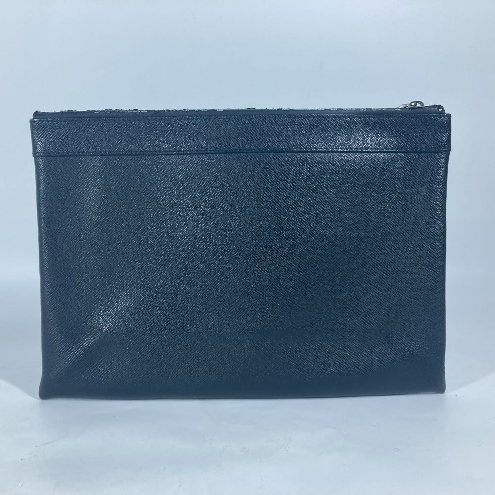 LOUIS VUITTON Clutch bag Taiga Leather black Taiga Pochette Apollo mens