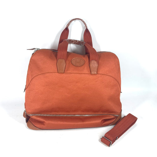 HERMES Boston Duffel bag Towal chevron Orange Sports 2WAY Bag Shoulder Bag Sac de Golf 47 unisex(Unisex)