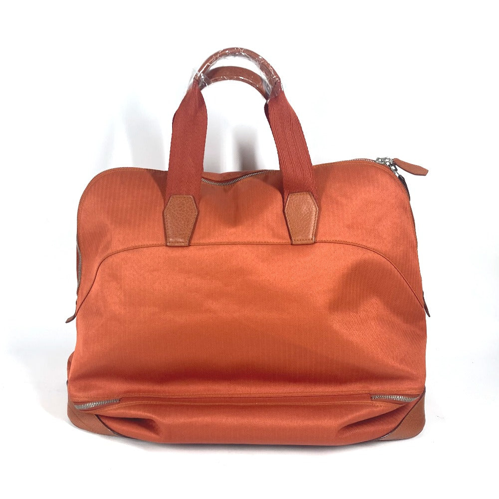 HERMES Boston Duffel bag Towal chevron Orange Sports 2WAY Bag Shoulder Bag Sac de Golf 47 unisex(Unisex)