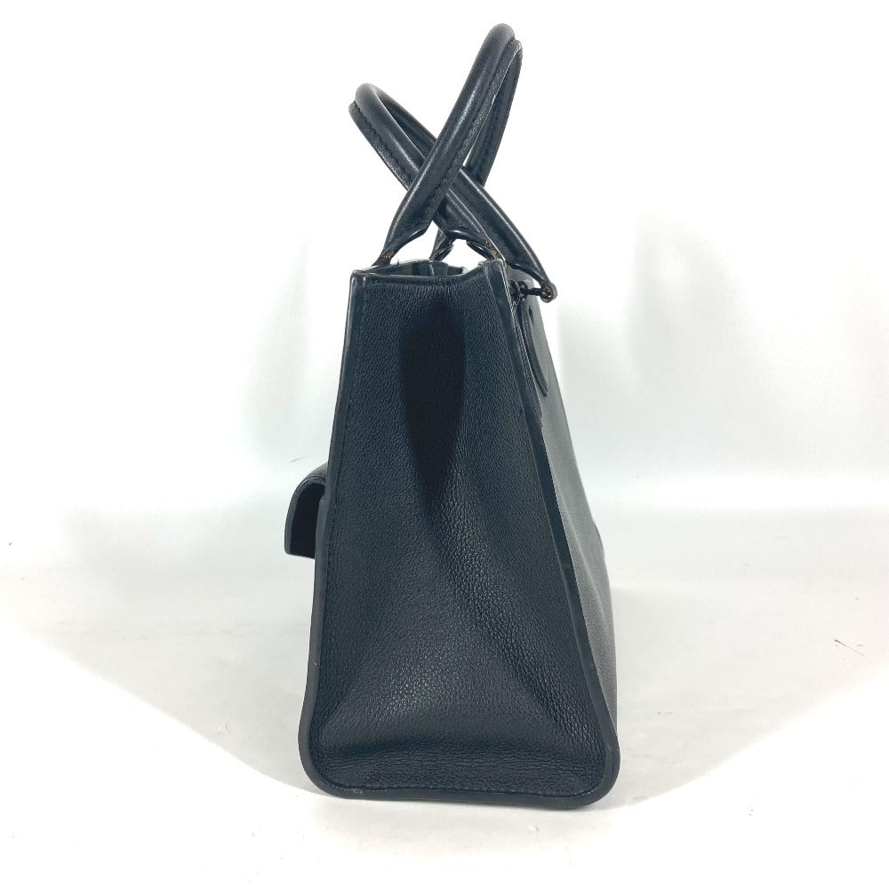 LOUIS VUITTON Handbag Grain Calfskin Leather black Tote Bag Shoulder Bag Rock Me Tote PM Women