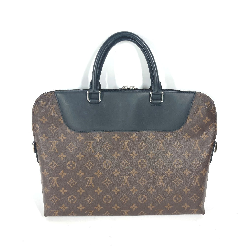 LOUIS VUITTON Business bag Monogram macacer canvas Brown Monogram macacer Porto de Cumanjour PDJ mens