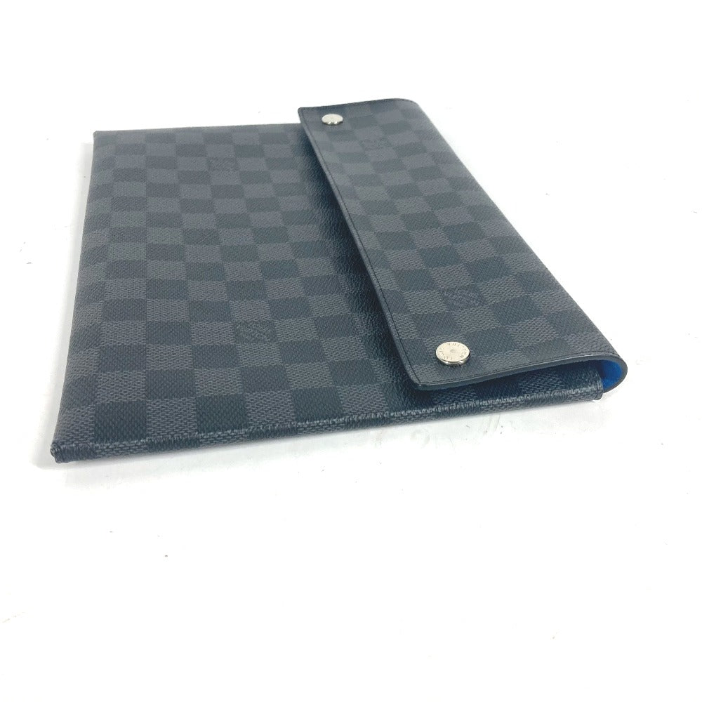Luxury Women's Clutch Bag | LOUIS VUITTON Clutch bag Damier Grafitto Canvas black Damier Grafitte Alpha triple pouch mens