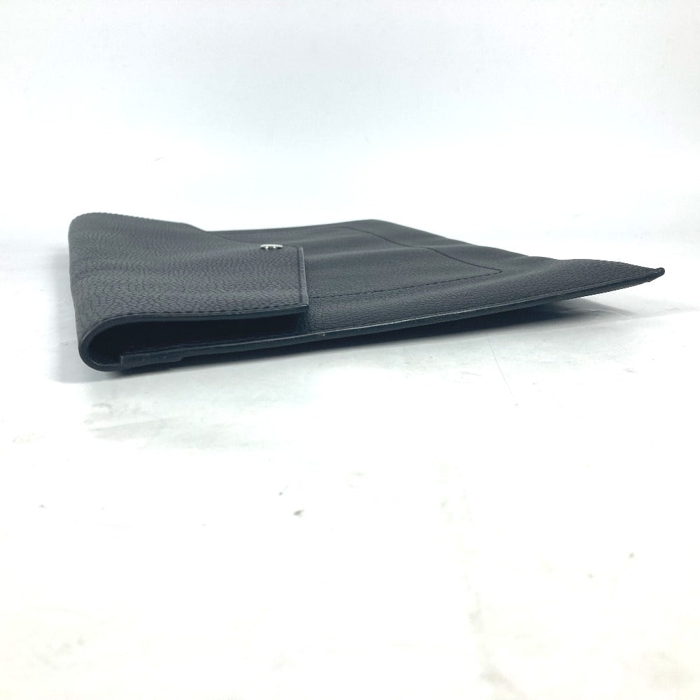 LOUIS VUITTON Clutch bag Taurillon Clemence Leather black LV logo pochette envelope mens