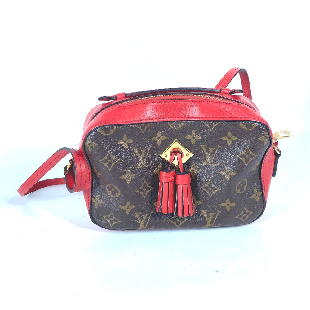 LOUIS VUITTON Shoulder Bag Monogram canvas Red Monogram Saintonge Women