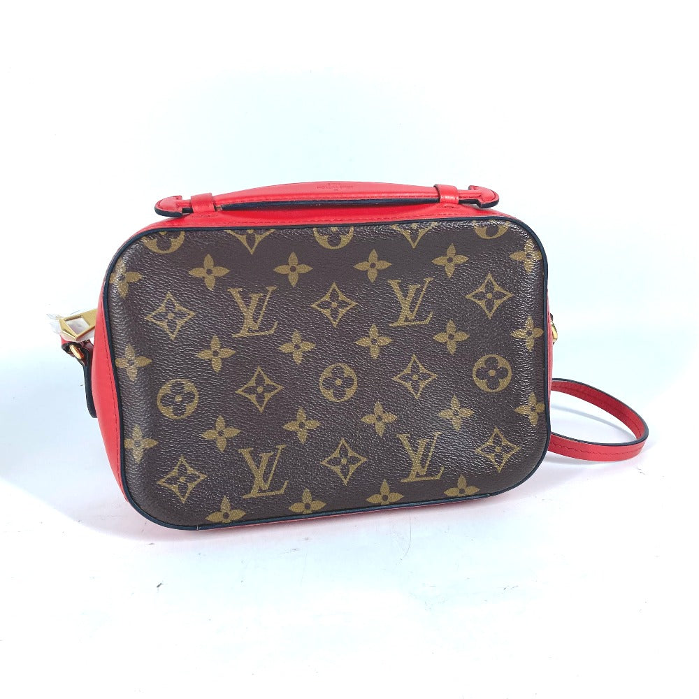 LOUIS VUITTON Shoulder Bag Monogram canvas Red Monogram Saintonge Women