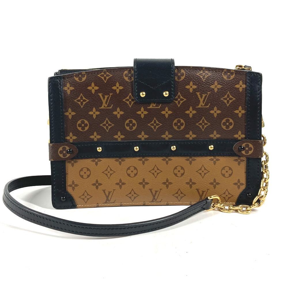LOUIS VUITTON Shoulder Bag Monogram reverse canvas beige Monogram reverse Trunk clutch Women
