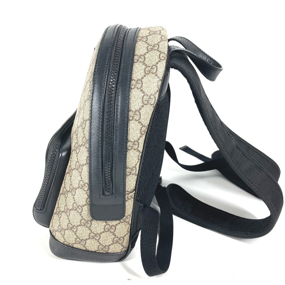 GUCCI Backpack 429020 GG Supreme canvas, leather beige GG Supreme Backpack unisex(Unisex)