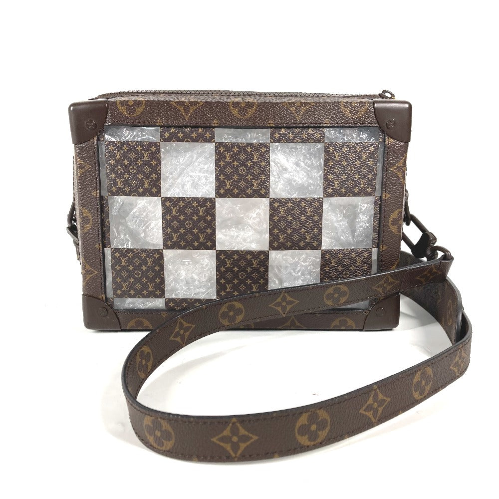 LOUIS VUITTON Shoulder Bag Canvas, PVC Brown monogram chess Slim soft trunk