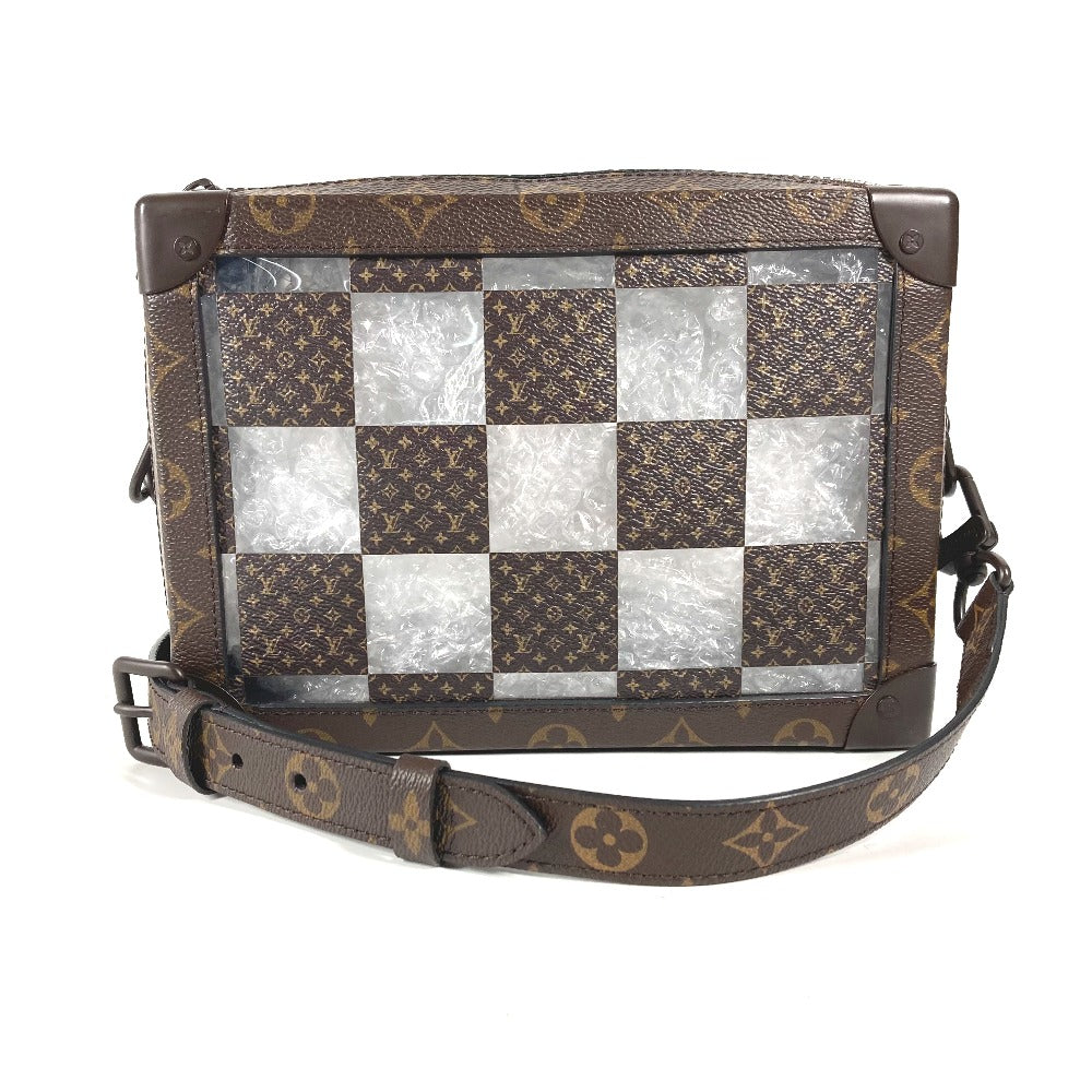 LOUIS VUITTON Shoulder Bag Canvas, PVC Brown monogram chess Slim soft trunk