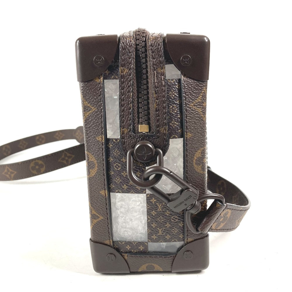 LOUIS VUITTON Shoulder Bag Canvas, PVC Brown monogram chess Slim soft trunk