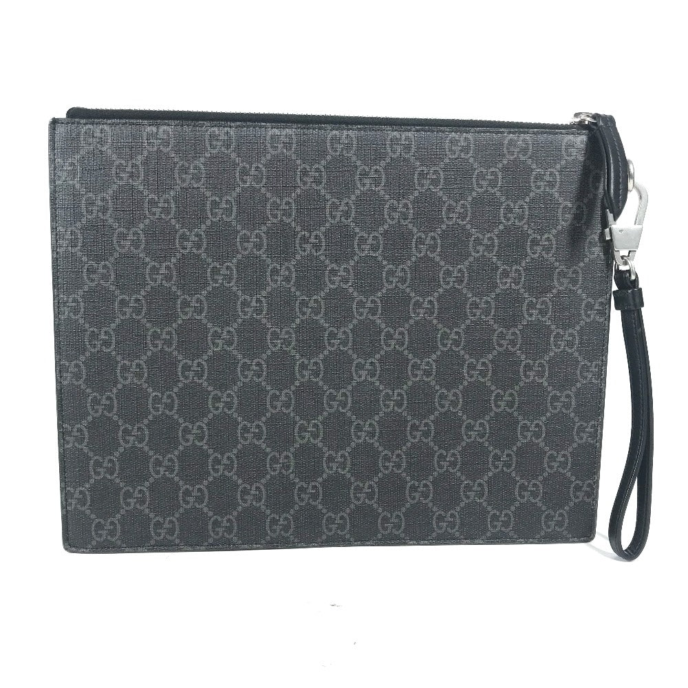 GUCCI Clutch bag 547084 GG Supreme canvas, leather black GG Supreme BESTIARY unisex(Unisex)