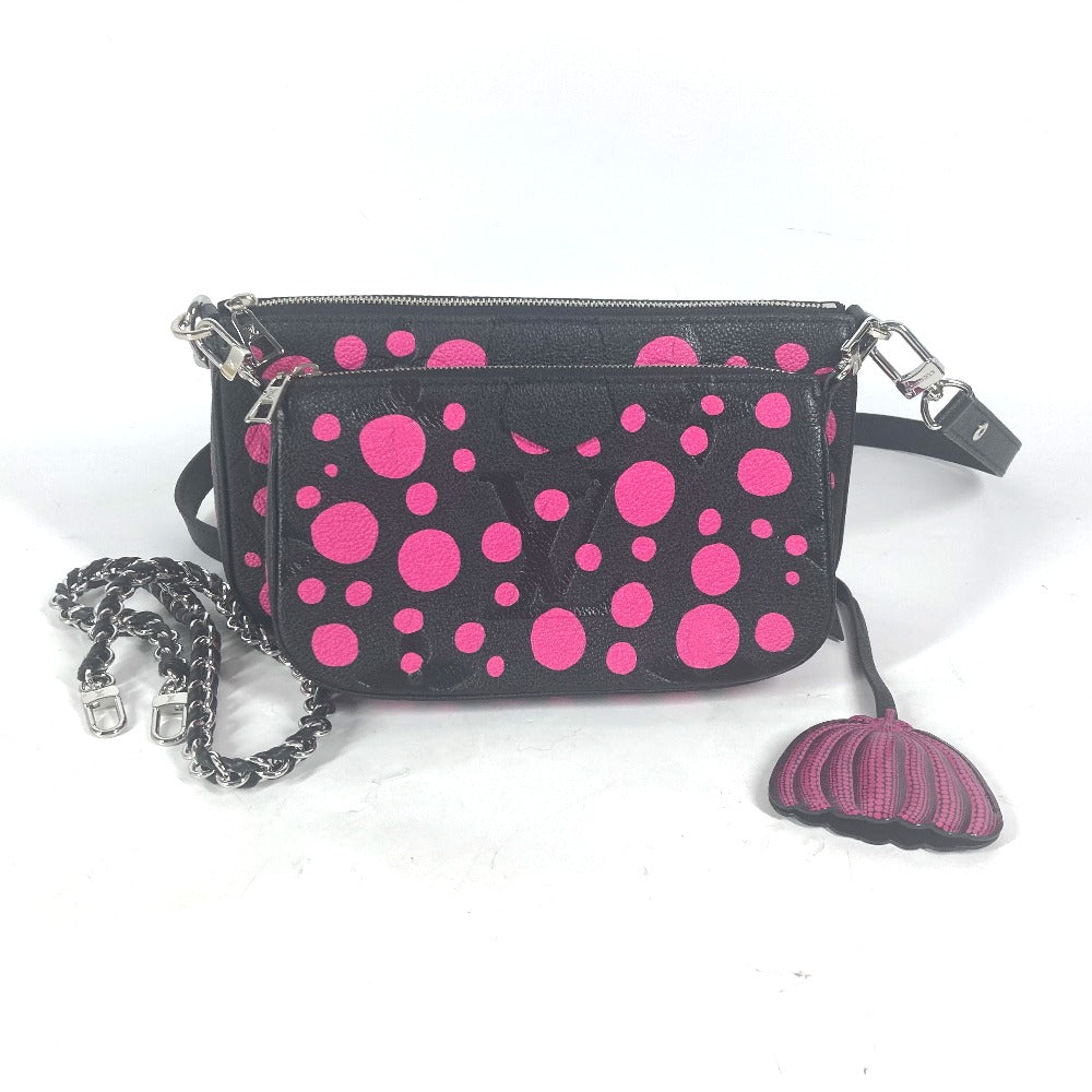 LOUIS VUITTON Shoulder Bag Monogram Ann Platt Leather black Monogram Empreinte Yayoi Kusama LV × YK Multi Pochette Accessories