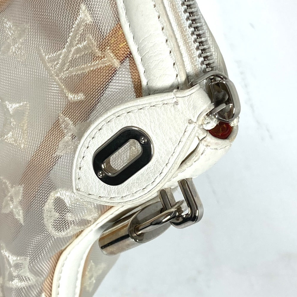 LOUIS VUITTON Handbag M40699 Nylon / leather white Transparent Monogram Lockit Women
