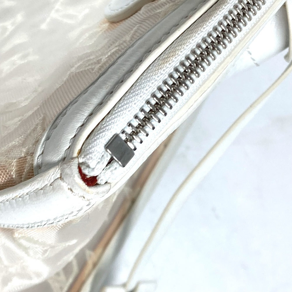 LOUIS VUITTON Handbag M40699 Nylon / leather white Transparent Monogram Lockit Women