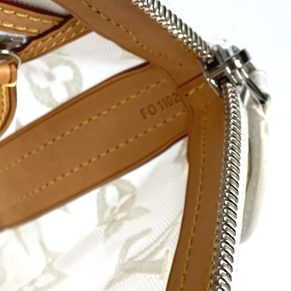 LOUIS VUITTON Handbag M40699 Nylon / leather white Transparent Monogram Lockit Women