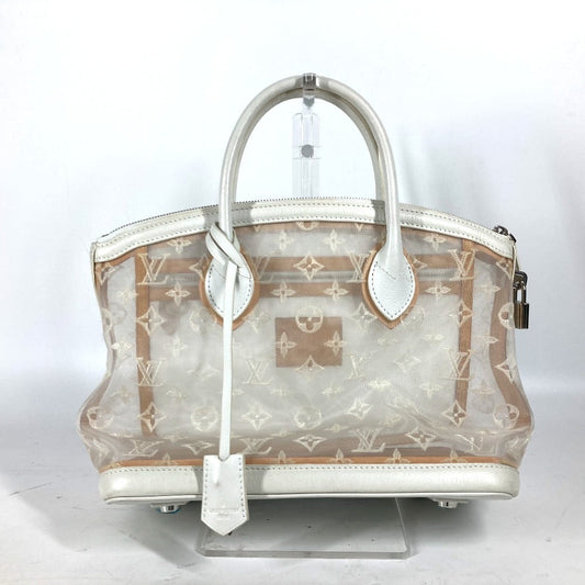 LOUIS VUITTON Handbag M40699 Nylon / leather white Transparent Monogram Lockit Women