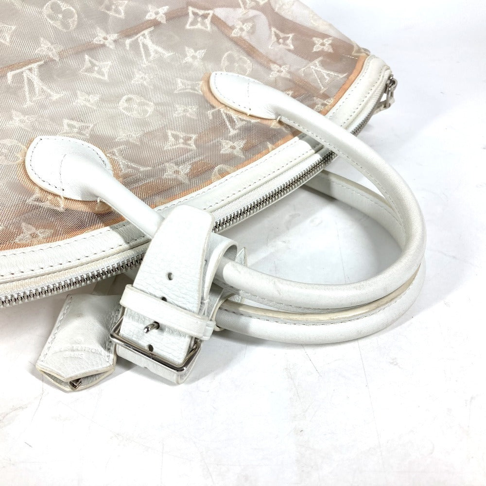 LOUIS VUITTON Handbag M40699 Nylon / leather white Transparent Monogram Lockit Women