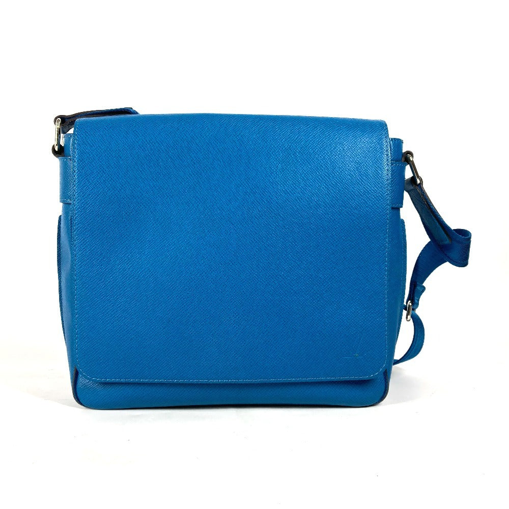 LOUIS VUITTON Shoulder Bag Taiga Leather blue Taiga Roman PM