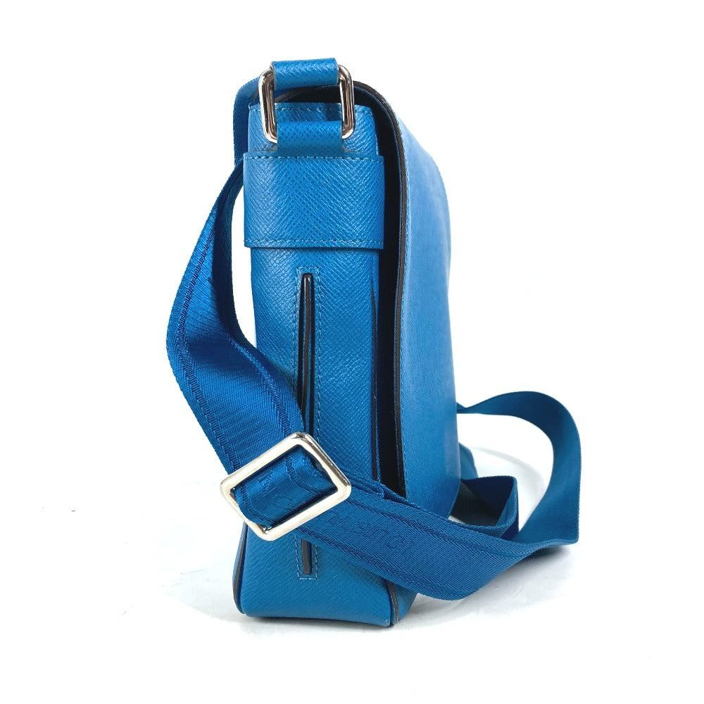 LOUIS VUITTON Shoulder Bag Taiga Leather blue Taiga Roman PM