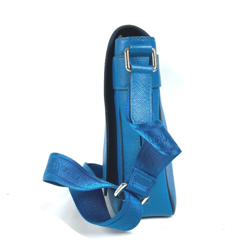 LOUIS VUITTON Shoulder Bag Taiga Leather blue Taiga Roman PM