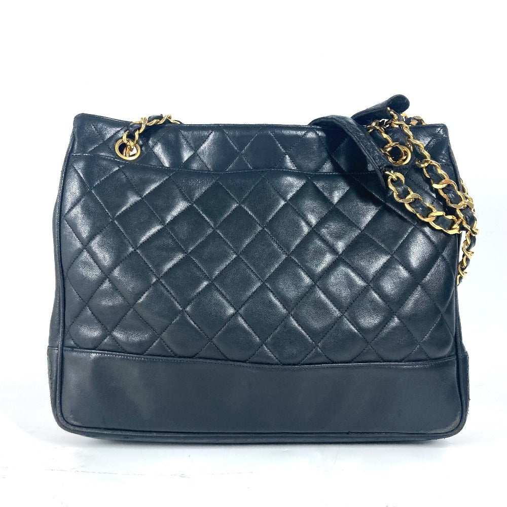 CHANEL Shoulder Bag lambskin black Matelasse quilting CC COCO Mark logo