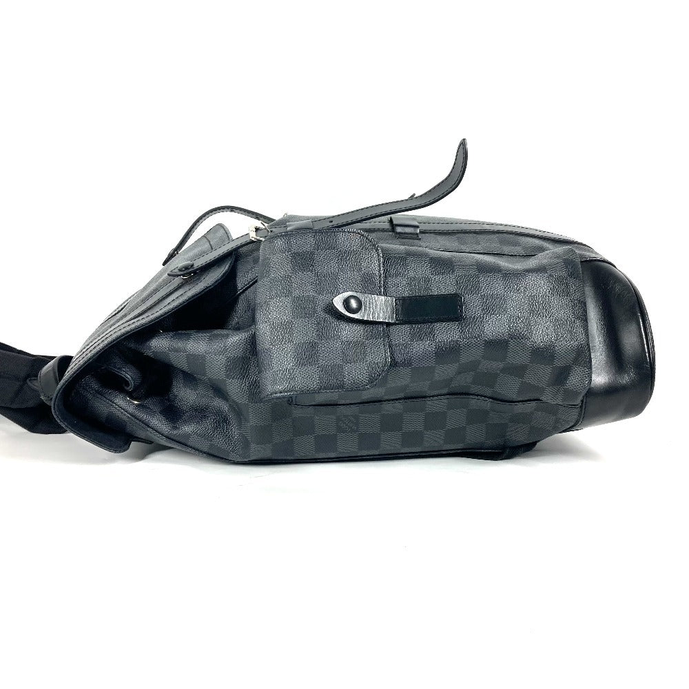 LOUIS VUITTON Backpack Damier Grafitto Canvas black Damier Grafitte Christopher MM