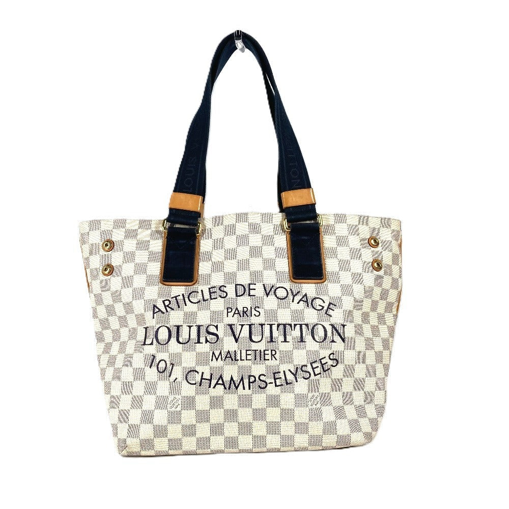 LOUIS VUITTON Shoulder Bag Damier Azur Canvas white Damier Azur Plan Soleil Yukaba PM