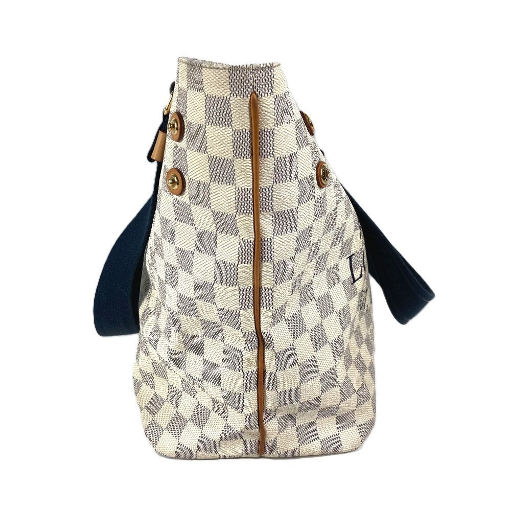 LOUIS VUITTON Shoulder Bag Damier Azur Canvas white Damier Azur Plan Soleil Yukaba PM