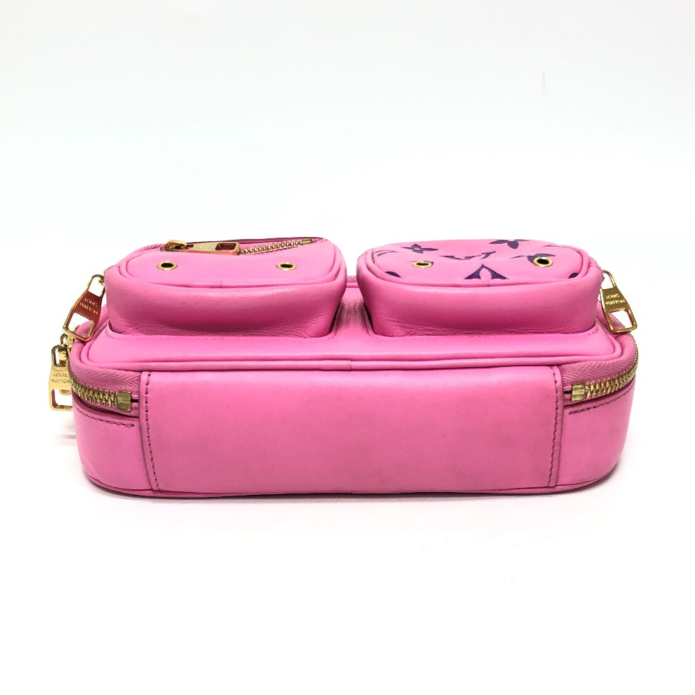 LOUIS VUITTON Shoulder Bag leather pink utility Cross Sling Bag