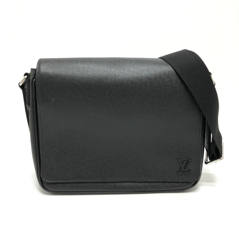 LOUIS VUITTON Shoulder Bag Taiga Leather black Taiga District PM NV3