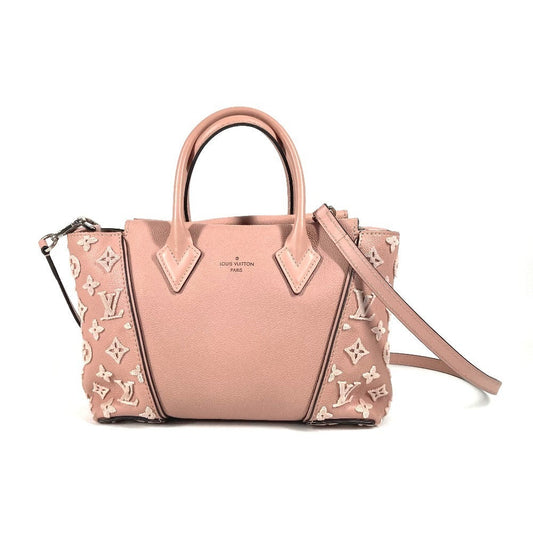 LOUIS VUITTON Tote Bag , Veau Cashmere Leather pink monogram velour Tote W BB Women