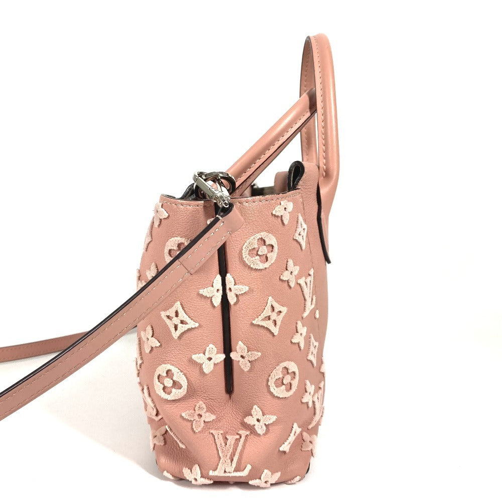 LOUIS VUITTON Tote Bag , Veau Cashmere Leather pink monogram velour Tote W BB Women