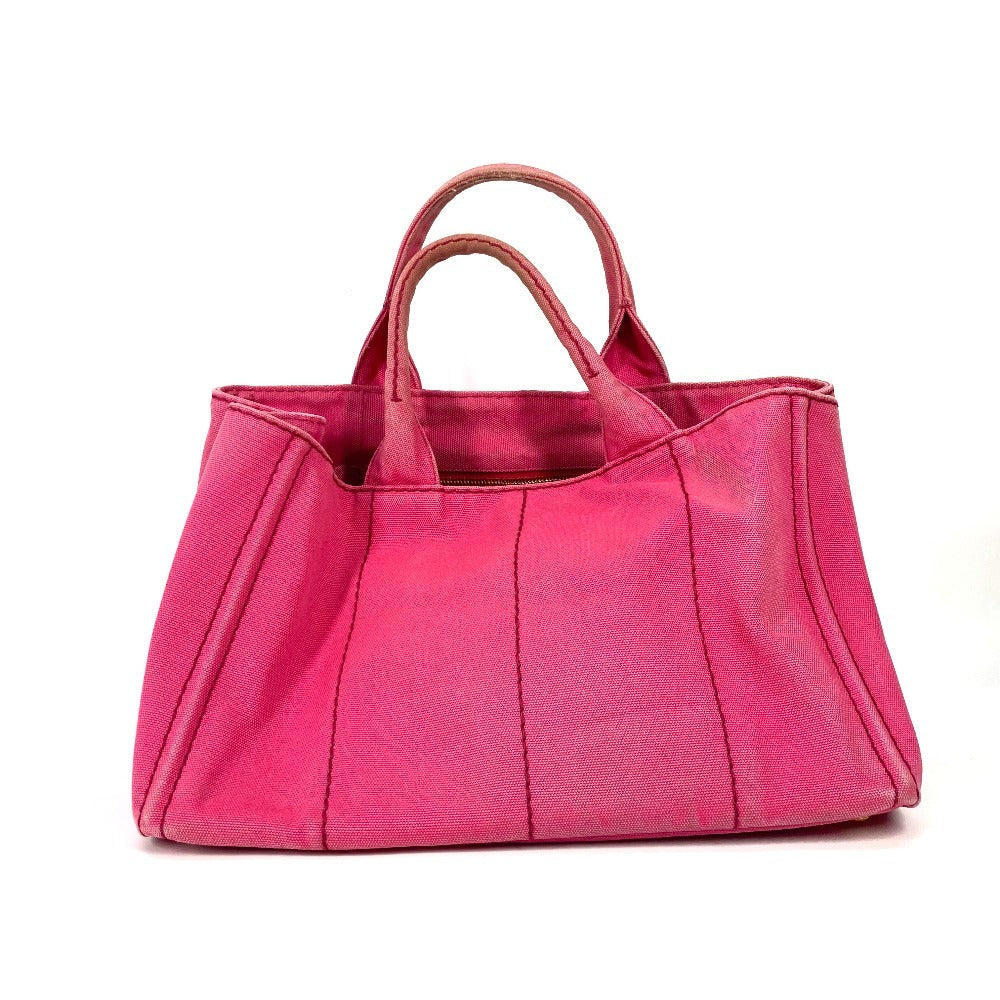 PRADA Tote Bag 1BG642 canvas pink Canapa logo M Women