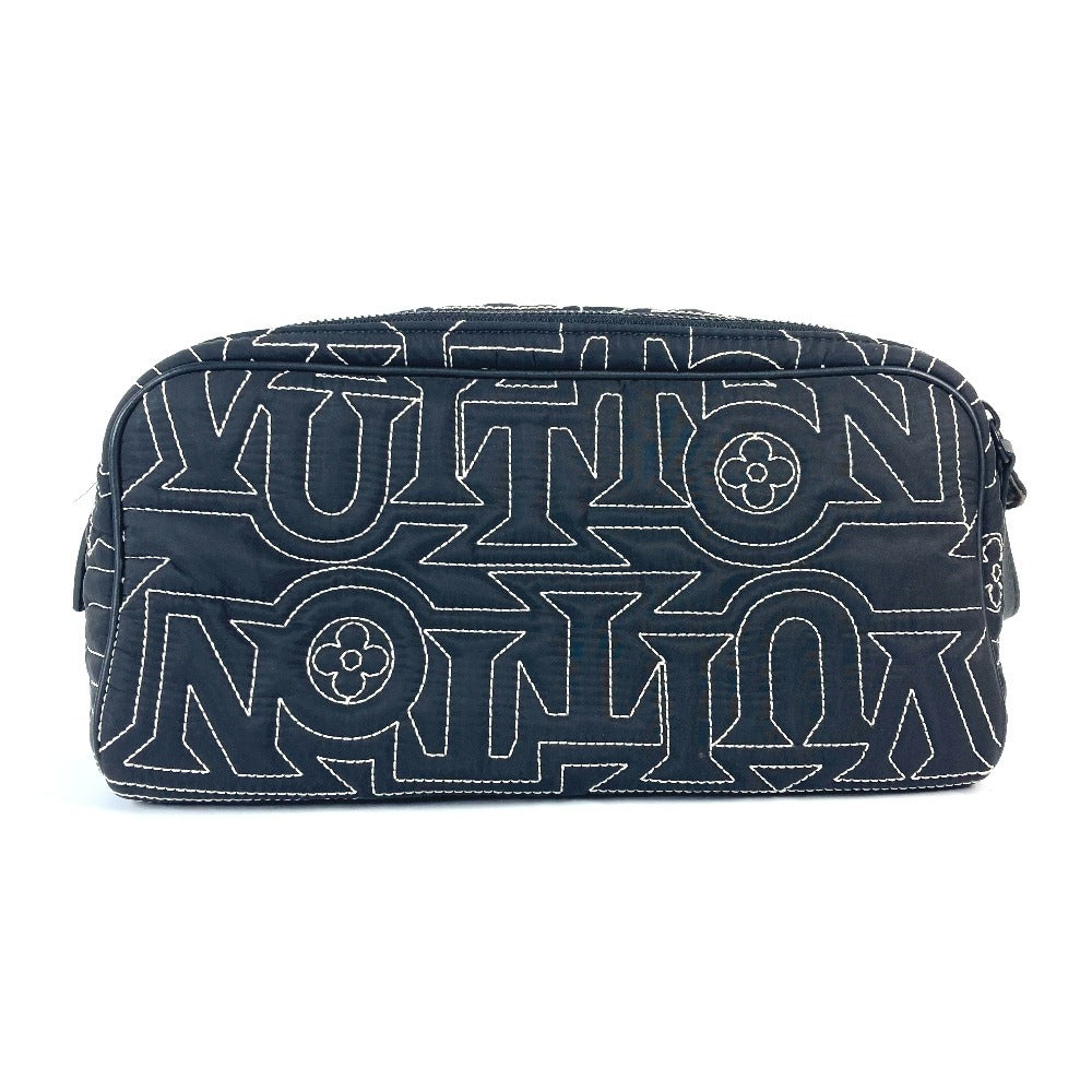 LOUIS VUITTON Clutch bag Nylon black LV Snow Collection dopp kit mens