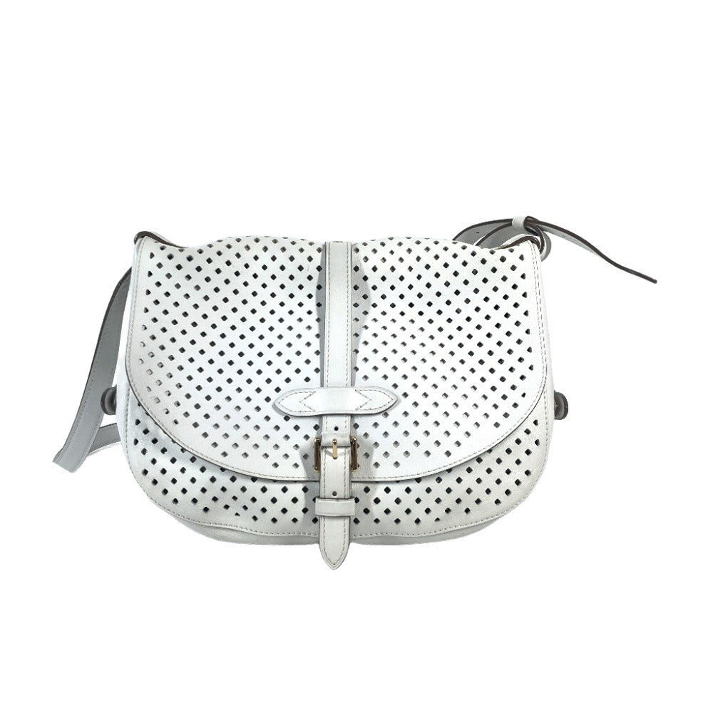 LOUIS VUITTON Shoulder Bag leather white Perfo Le Flore Saumur unisex(Unisex)