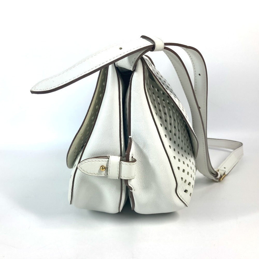 LOUIS VUITTON Shoulder Bag leather white Perfo Le Flore Saumur unisex(Unisex)