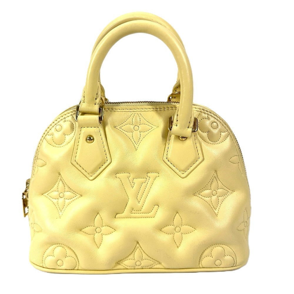 LOUIS VUITTON Shoulder Bag leather yellow Soft Bubble Gram Alma Soft BB Women