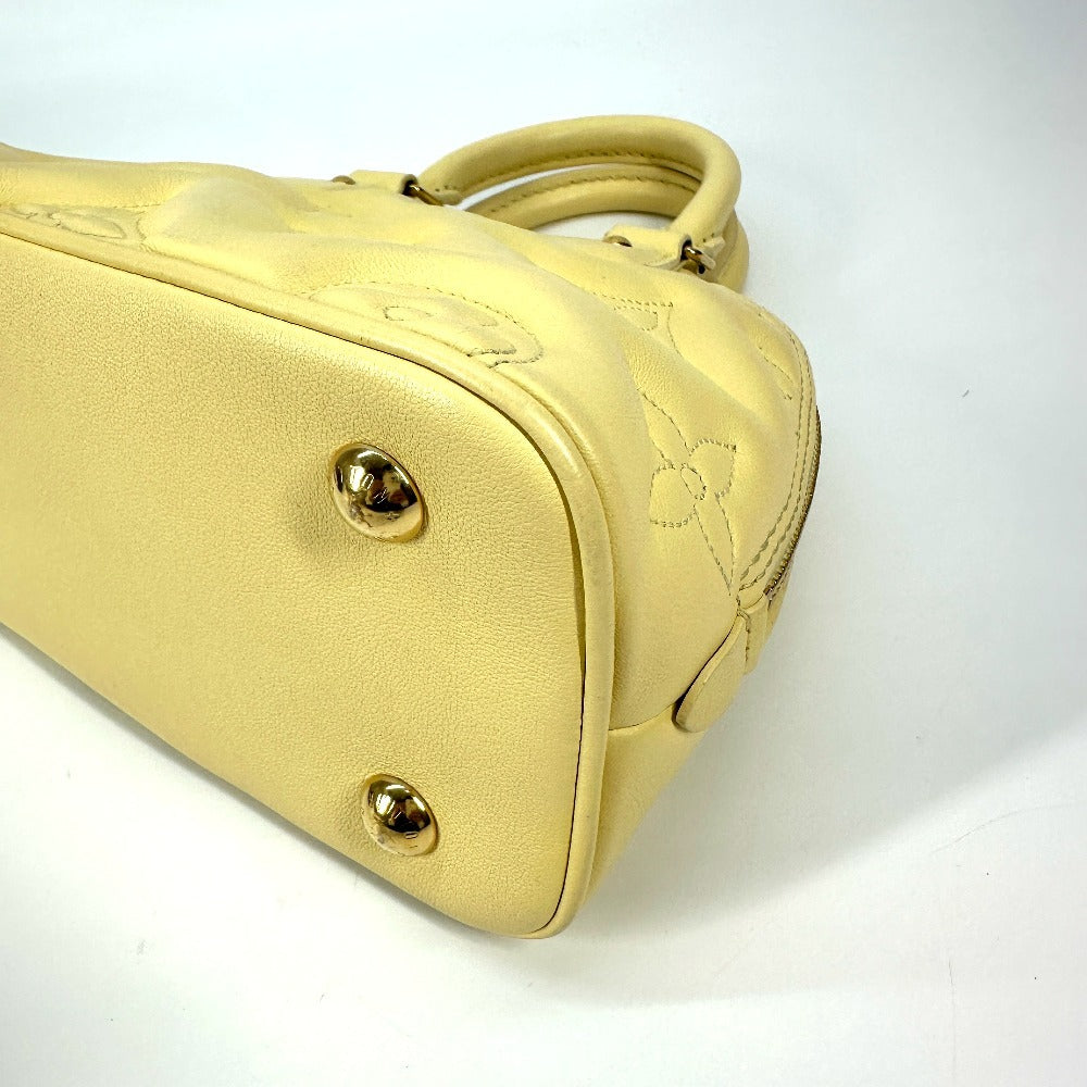 LOUIS VUITTON Shoulder Bag leather yellow Soft Bubble Gram Alma Soft BB Women