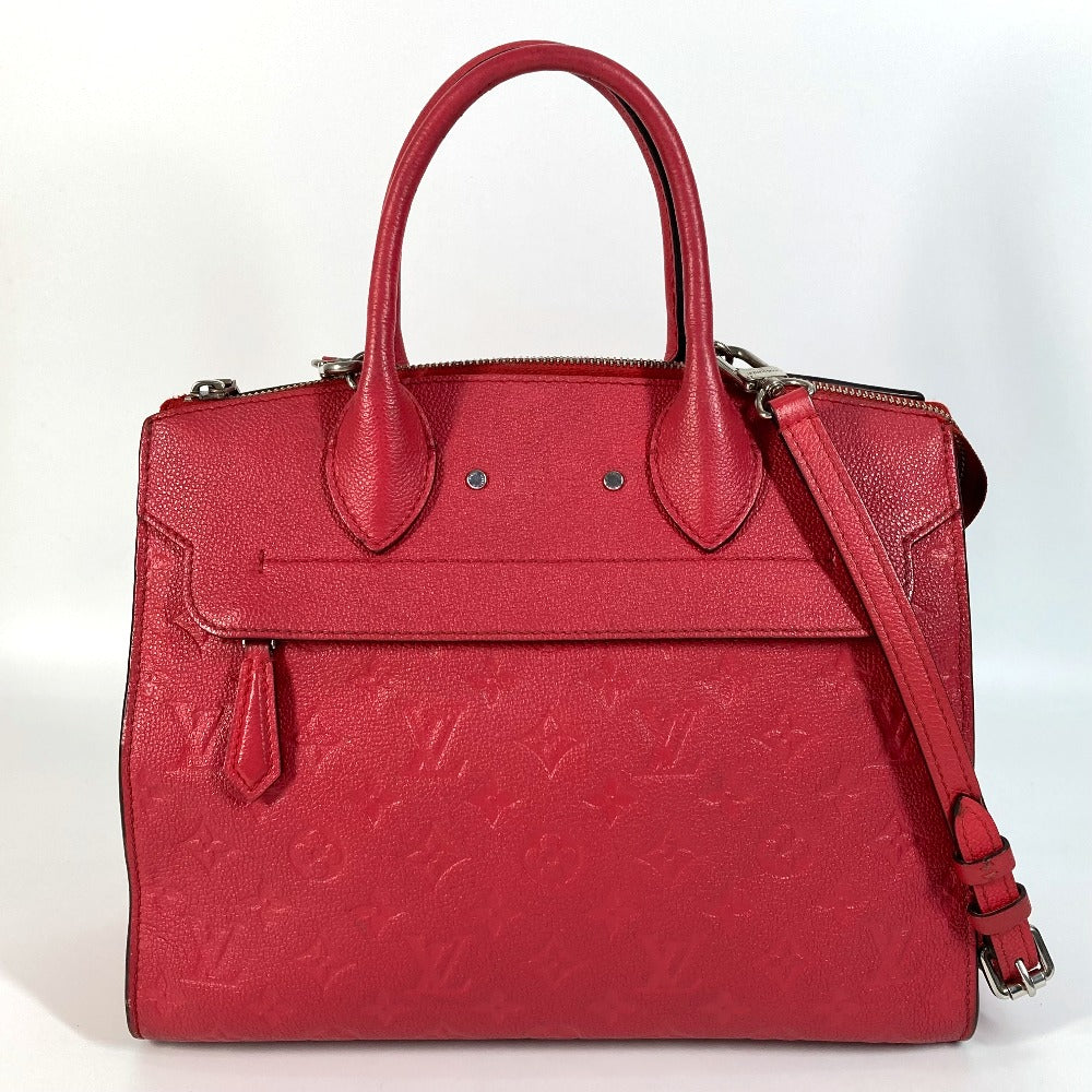 LOUIS VUITTON Handbag Monogram Ann Platt Leather Red type Monogram Ann Platt Ponneuf MM