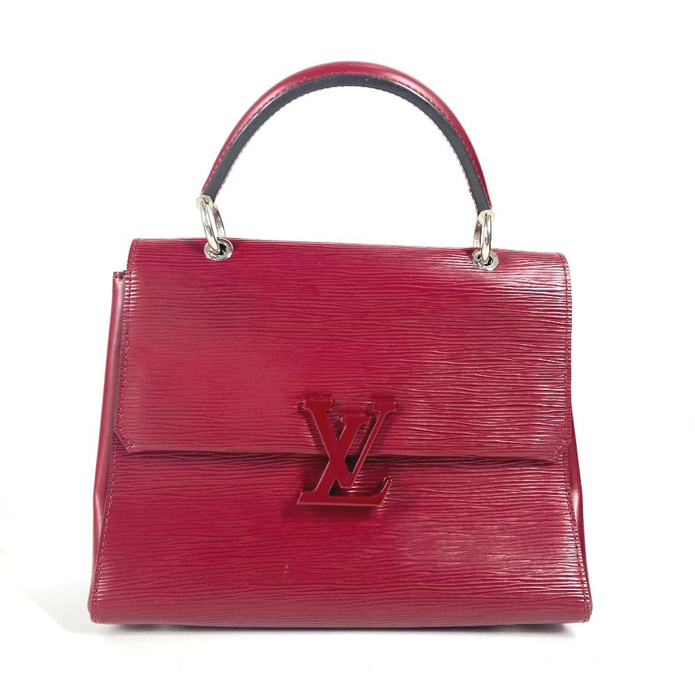 LOUIS VUITTON Handbag Epi Leather wine-red Epi Grunel PM