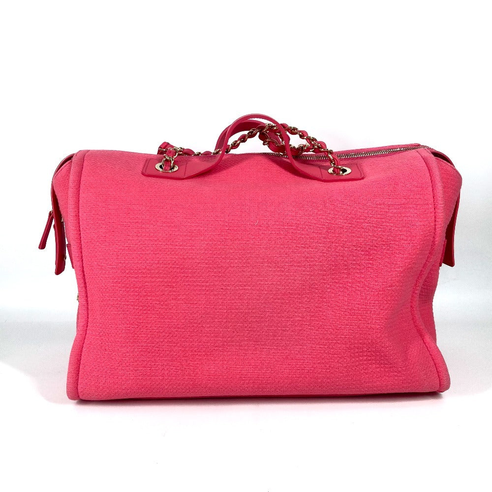 CHANEL Shoulder Bag AS4166 canvas pink CC COCO Mark logo Deauville Boston Duffel bag Women
