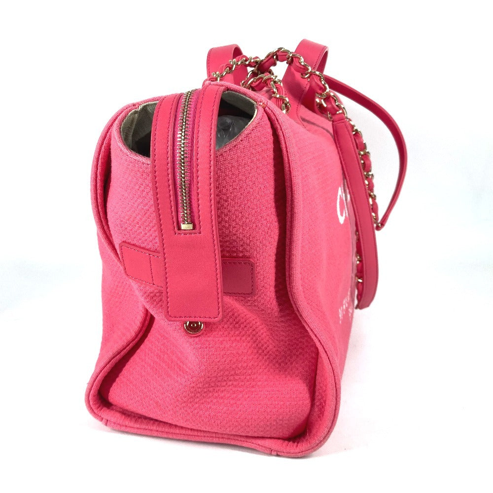 CHANEL Shoulder Bag AS4166 canvas pink CC COCO Mark logo Deauville Boston Duffel bag Women