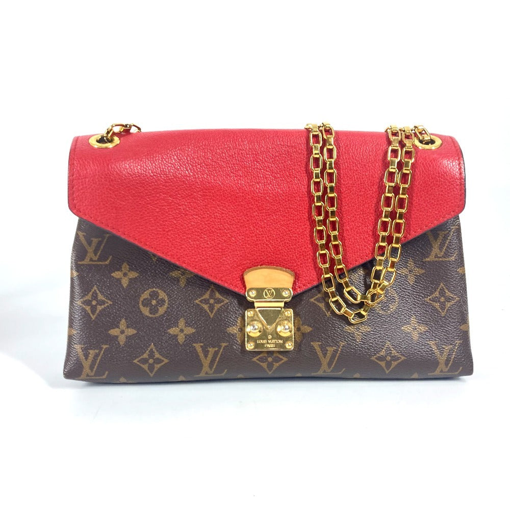LOUIS VUITTON Shoulder Bag Monogram canvas Red Monogram Palas Chain