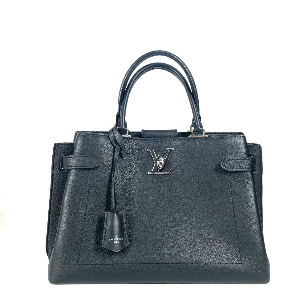 LOUIS VUITTON Handbag leather black logo Rock Me Day Women