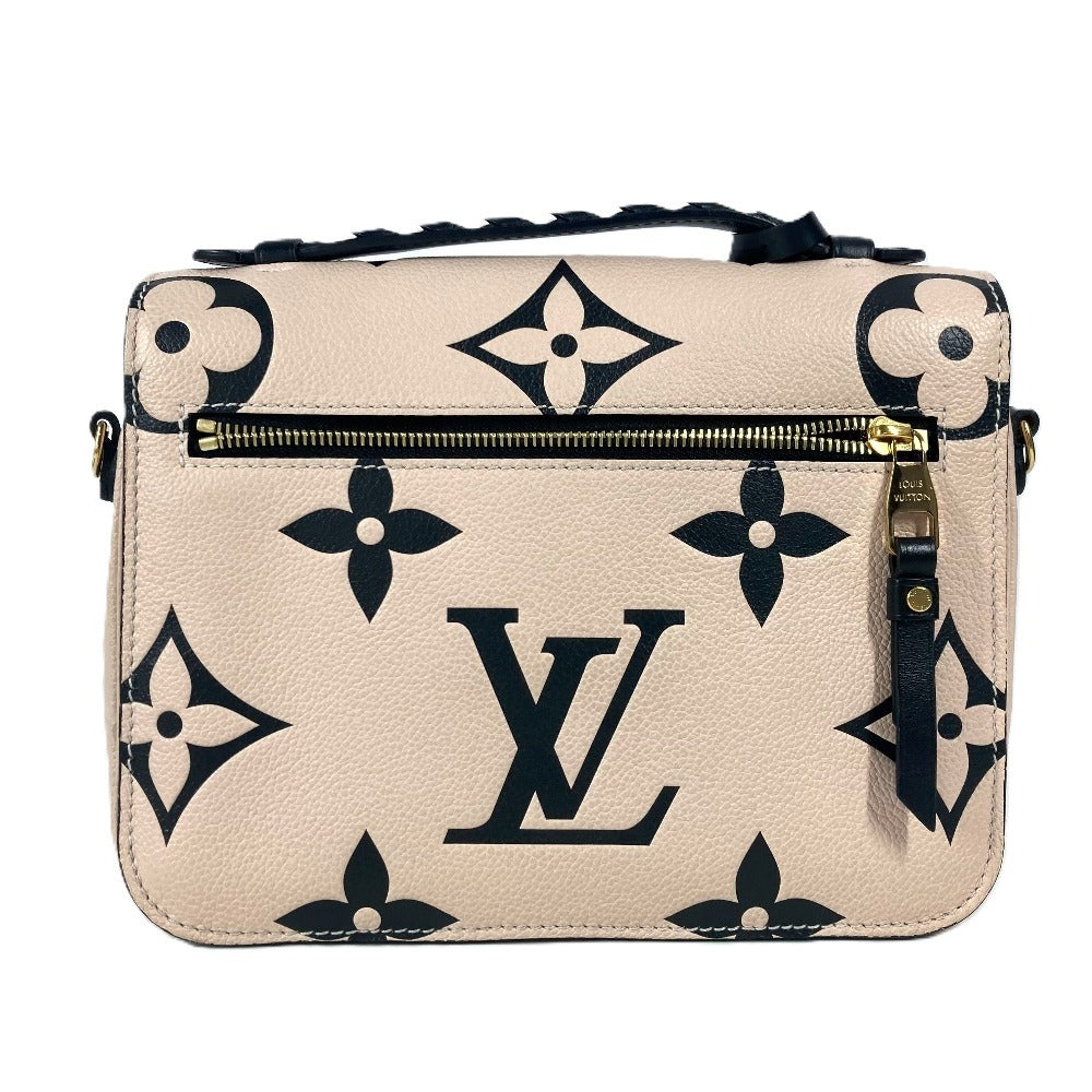 LOUIS VUITTON Handbag Monogram Ann Platt Leather beige LV Crafty Monogram Empreinte Pochette Metis unisex(Unisex)