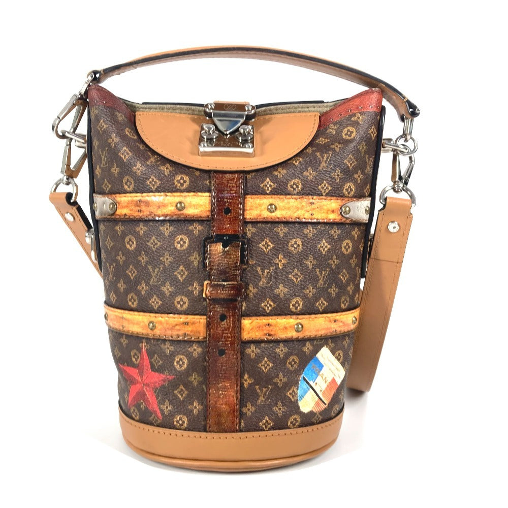 LOUIS VUITTON Shoulder Bag Monogram canvas, leather Brown Transformed monogram Duffel bag unisex(Unisex)