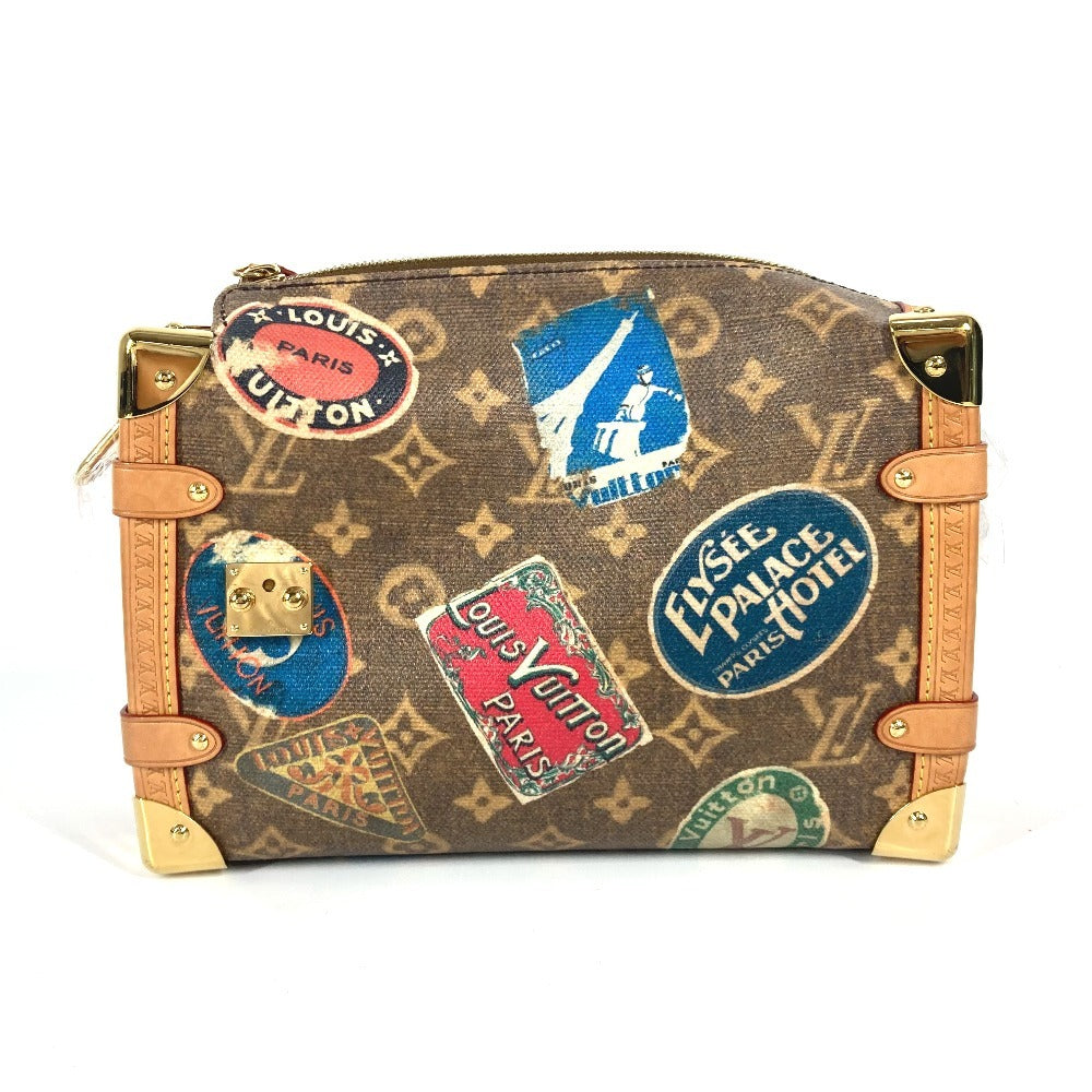 LOUIS VUITTON Shoulder Bag Leather , Monogram Coated Canvas Brown flight mode Side trunk MM unisex(Unisex)