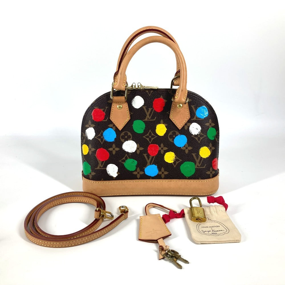 LOUIS VUITTON Handbag Monogram canvas Brown Monogram Painted Dot Yayoi Kusama LV x YK Alma BB Women