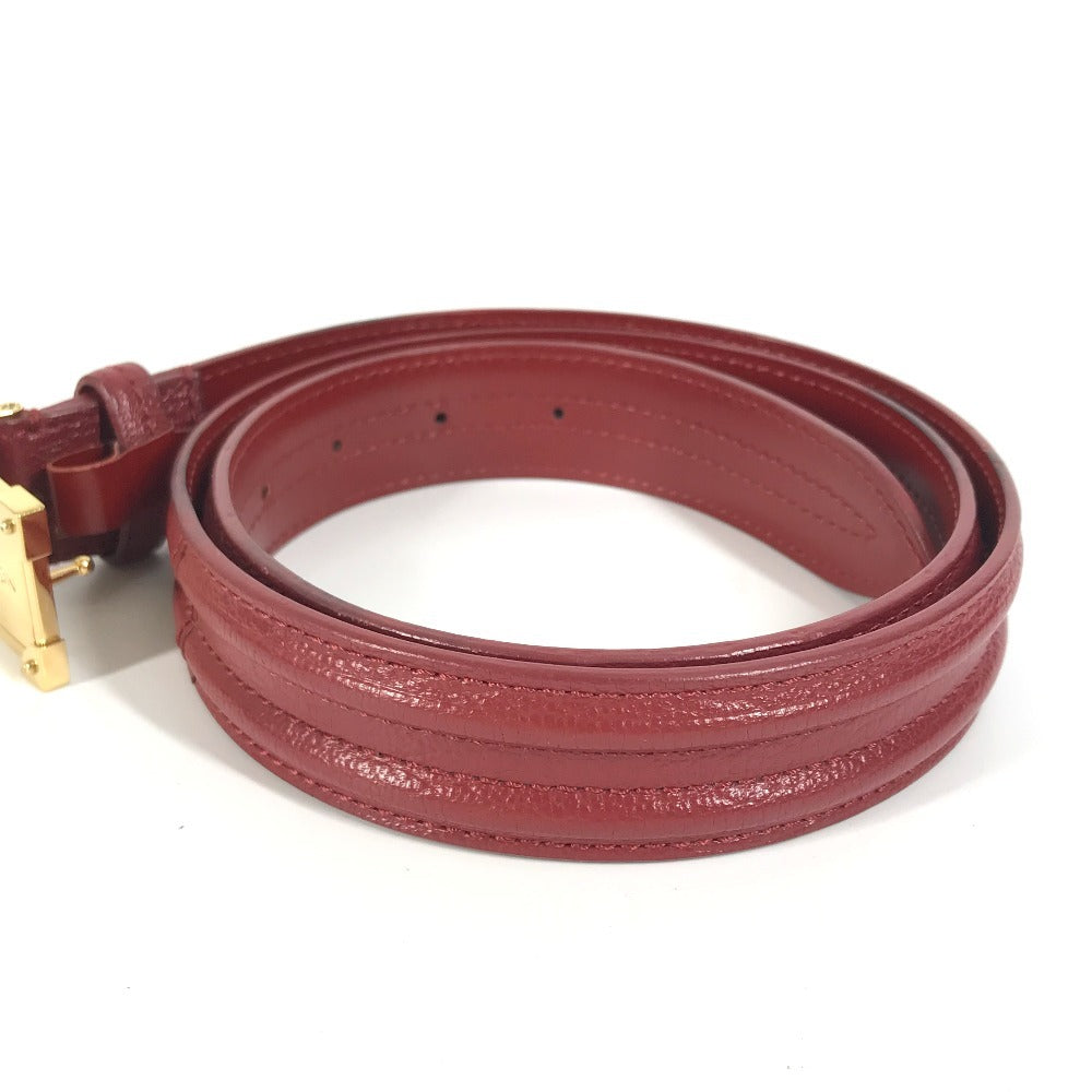 LOUIS VUITTON belt Suhari leather Red Suhari Santur Pandora 90