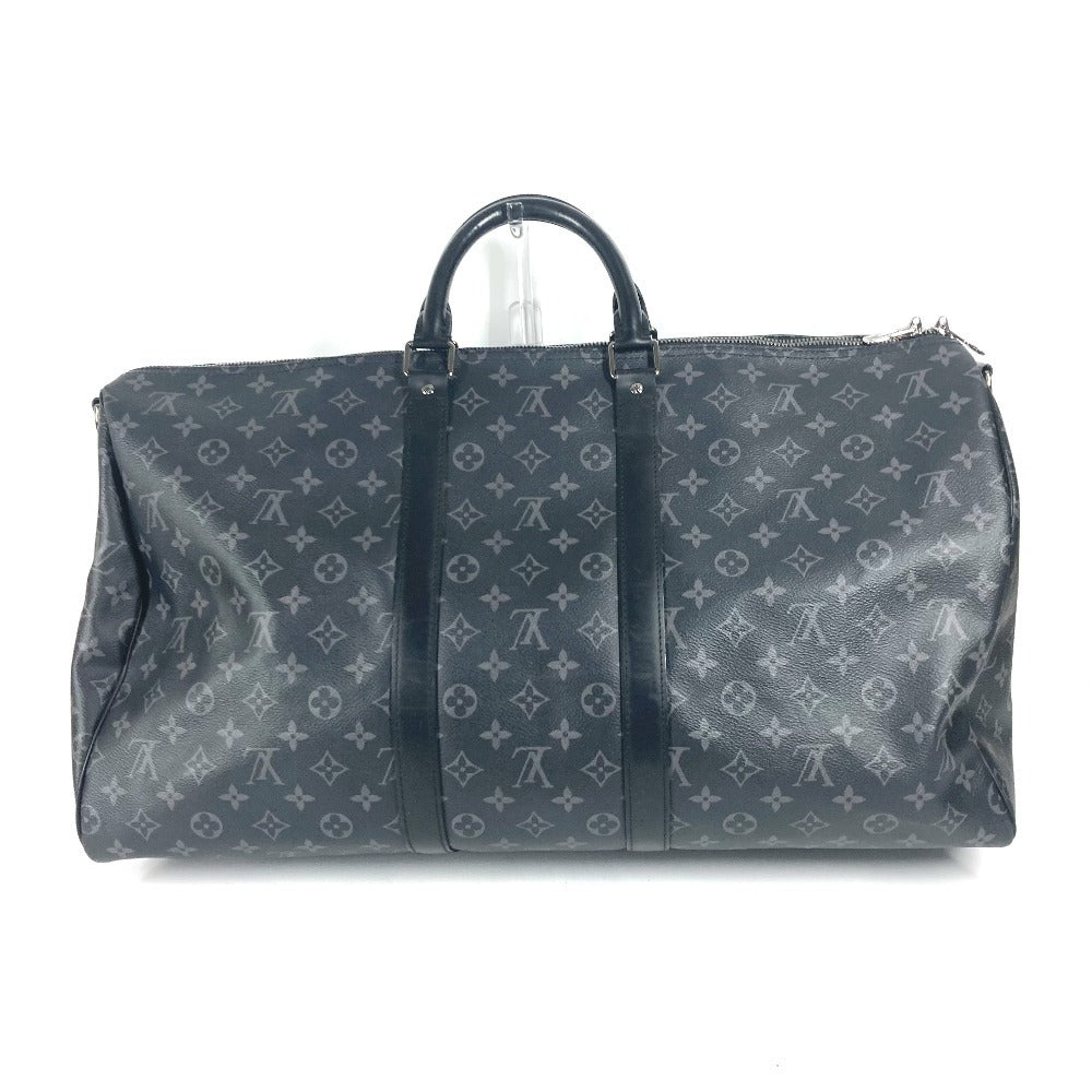 LOUIS VUITTON Boston Duffel bag Monogram Eclipse Canvas black Monogram Eclipse Keepall ・bandouliere55